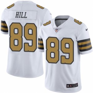 Mens Nike New Orleans Saints #89 Josh Hill Limited White Rush NFL Jersey