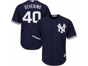 Youth New York Yankees #40 Luis Severino Replica Navy Blue Alternate MLB Jersey