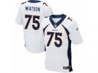 Mens Nike Denver Broncos #75 Menelik Watson Elite White NFL Jersey