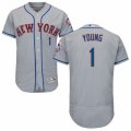 Men's Majestic New York Mets #1 Chris Young Grey Flexbase Authentic Collection MLB Jersey