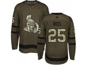 Youth Adidas Ottawa Senators #25 Chris Neil Green Salute to Service Stitched NHL Jersey