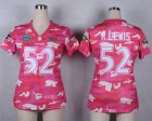 Nike Women Baltimore Ravens #52 Ray Lewis Salute to Service New Pink Camo jerseys