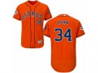 Houston Astros #34 Nolan Ryan Authentic Orange Alternate 2017 World Series Bound Flex Base MLB Jersey