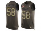 Mens Nike San Francisco 49ers #58 Jeremy Zuttah Limited Green Salute to Service Tank Top NFL Jersey