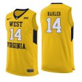 West Virginia Mountaineers 14 Chase Harler Yellow College Basketball Jersey