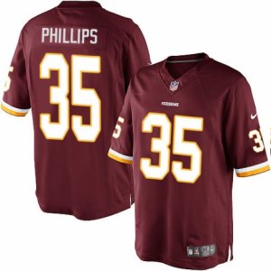 Mens Nike Washington Redskins #35 Dashaun Phillips Limited Burgundy Red Team Color NFL Jersey