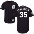 Men's Majestic Detroit Tigers #35 Justin Verlander Navy Blue Flexbase Authentic Collection MLB Jersey