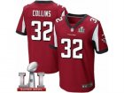 Mens Nike Atlanta Falcons #32 Jalen Collins Elite Red Team Color Super Bowl LI 51 NFL Jersey
