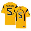 West Virginia Mountaineers #5 Chris Chugunov Gold College Football Jersey