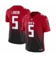 Men Nike Atlanta Falcons #5 Drake London Red Black 2023 F.U.S.E. Vapor Untouchable Limited Football Stitched Jersey