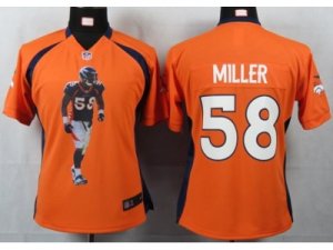 Nike Women denver broncos #58 miller orange[portrait fashion]jerseys