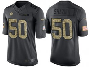 Nike Pittsburgh Steelers #50 Ryan Shazier Mens Stitched Black NFL Salute to Service Limited Jerseys