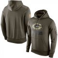 Men Green Bay Packers Nike Olive Salute To Service KO Performance Hoodie