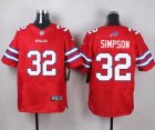 Nike Buffalo Bills #32 O. J. Simpson Red Men Stitched NFL Elite Rush Jersey