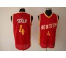 nba fans houston rockets #4 scola swingman red