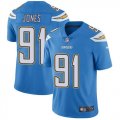 Nike Chargers #91 Justin Jones Light Blue Vapor Untouchable Limited Jersey