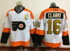 Mens Philadelphia Flyers #16 Bobby Clarke White 3rd Stitched NHL Jersey