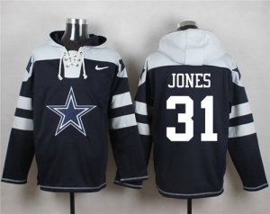 Nike Dallas Cowboys #31 Byron Jones Navy Blue Player Pullover Hoodie