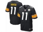 Mens Nike Pittsburgh Steelers #11 Justin Hunter Elite Black Team Color NFL Jersey