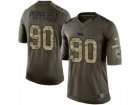 Men's Nike Carolina Panthers #90 Julius Peppers Limited Green Salute to Service NFL Jersey