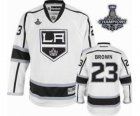 nhl jerseys los angeles kings #23 brown white[2014 Stanley cup champions]