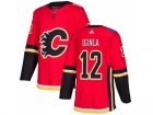 Men Adidas Calgary Flames #12 Jarome Iginla Red Home Authentic Stitched NHL Jersey