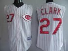 mlb cincinnati reds #27 clark white[vest]