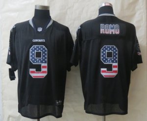 Nike Dallas cowboys #9 Romo Black Jerseys(USA Flag Fashion Elite)