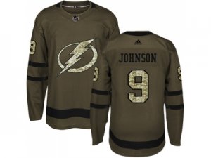 Adidas Tampa Bay Lightning #9 Tyler Johnson Green Salute to Service Stitched NHL Jersey