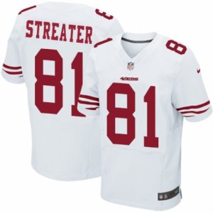 Mens Nike San Francisco 49ers #81 Rod Streater Elite White NFL Jersey