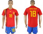 Spain 18 JORDI ALBA Home 2018 FIFA World Cup Soccer Jersey