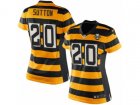 Women Nike Pittsburgh Steelers #20 Cameron Sutton Limited Yellow Black Alternate 80TH Anniversary Throwback NFL Jersey