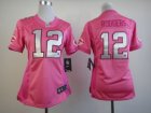 Nike Womens Green Bay Packers #12 Aaron Rodgers Pink Jerseys[love s]