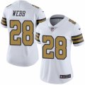 Womens Nike New Orleans Saints #28 B.W. Webb Limited White Rush NFL Jersey