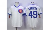 Cubs #49 Jake Arrieta White Cooperstown Collection Jersey