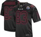 Nike Buccaneers #83 Vincent Jackson Lights Out Black With Hall of Fame 50th Patch NFL Elite Jersey