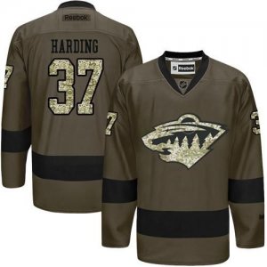 Minnesota Wild #37 Josh Harding Green Salute to Service Stitched NHL Jersey