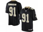 Mens Nike New Orleans Saints #91 Trey Hendrickson Limited Black Team Color NFL Jersey