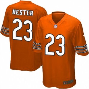 Mens Nike Chicago Bears #23 Devin Hester Game Orange Alternate NFL Jersey