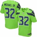 Nike Seattle Seahawks #32 Christine Michael SR Green Mens Stitched NFL Elite Rush Jersey