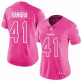 Womens Nike New Orleans Saints #41 Alvin Kamara Limited Pink Rush Fashion NFL Jersey
