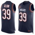 Mens Nike Chicago Bears #39 Jacoby Glenn Limited Navy Blue Player Name & Number Tank Top NFL Jersey