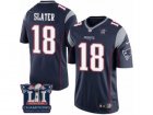 Youth Nike New England Patriots #18 Matthew Slater Navy Blue Team Color Super Bowl LI Champions NFL Jersey