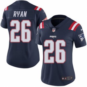 Women\'s Nike New England Patriots #26 Logan Ryan Limited Navy Blue Rush NFL Jersey