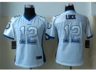 Nike Women Indianapolis Colts #12 Luck White Jerseys(Drift Fashion)