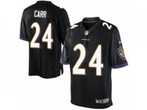 Mens Nike Baltimore Ravens #24 Brandon Carr Limited Black Alternate NFL Jersey