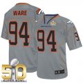 Nike Denver Broncos #94 DeMarcus Ware Lights Out Grey Super Bowl 50 Men Stitched NFL Elite Jersey