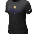 Women Minnesota Vikings Black T-Shirt