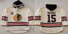 Chicago Blackhawks #15 Artem Anisimov Cream Heavyweight Pullover Hoodie Stitched NHL Jersey