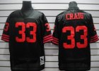 nfl San Francisco 49ers #33 Craig Throwback black